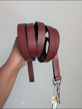 CircleT 01066 Mahagony Dog Leash, 6 ft L, 3/4 in W, Leather, Tan, M, Made In USA